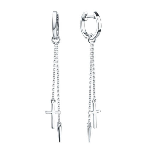 Серьги из серебра без вставки, Л-12583