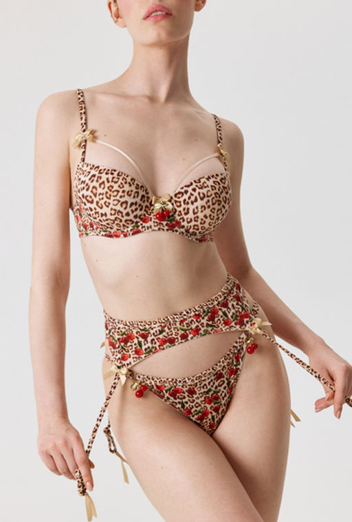 Infinity / Трусы в наборе с поясом для чулок Bless леопардовый принт - Infinity Lingerie фото 2