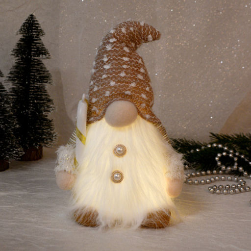 Новогоднее украшение Гном светодиодный 16x8x38 см / B116 /уп 100/ (Девочка) - Галеонтрейд фото 7