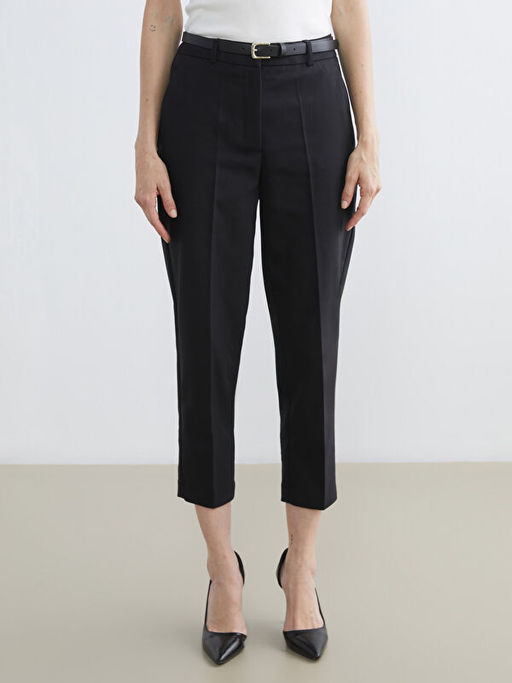 Beli Kemerli Kad?n Cigarette Pantolon