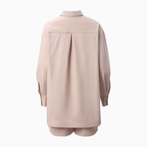 Костюм женский (рубашка, шорты) MINAKU: Oversize, серо-розовый, размер 46