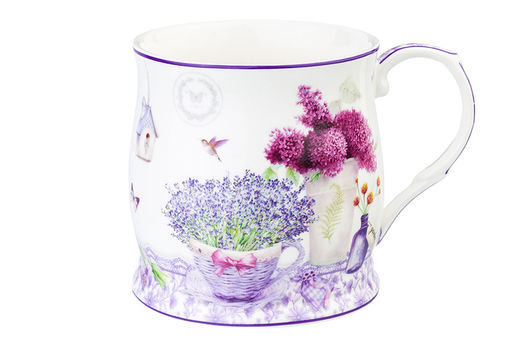 Кружка 350 мл 11,5*8,5*8,5 см Лаванда NEW BONE CHINA - Elan gallery фото 7