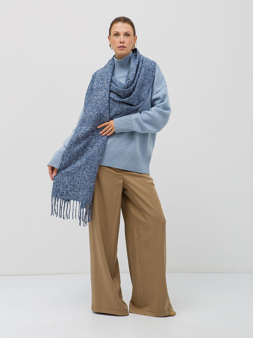 Большой теплый двусторонний палантин В СОСТАВЕ ШЕРСТЬ - Tantino фото 5