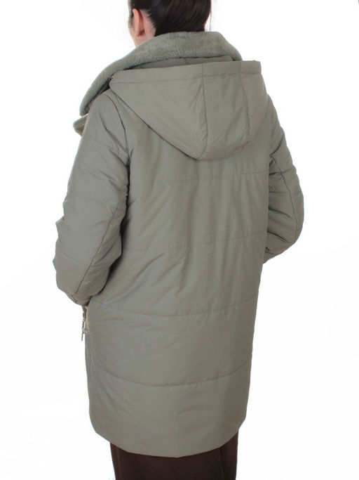 8088 GREEN Куртка зимняя женская (верблюжья шерсть, 120 гр. холлофайбер)