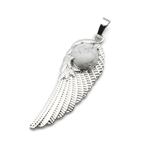 Подвеска Крыло Ангела 16*47мм с кахолонгом