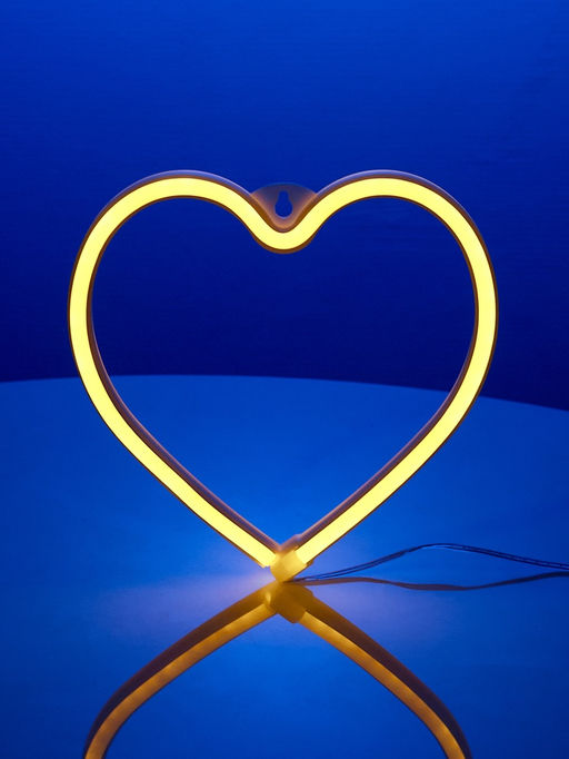 Неоновая вывеска Сердце 20?20 см, батарейки ААх3 (не в комплекте), USB, свечение тёплое белое - Luazon lighting фото 6