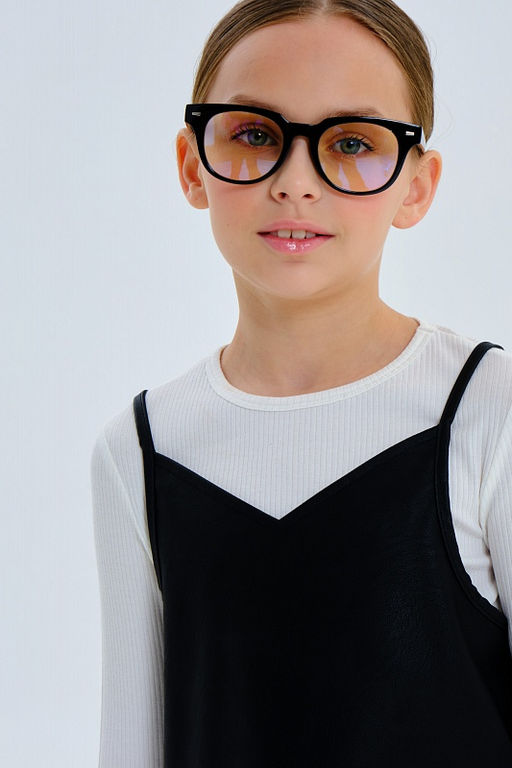 Сарафан из эко-кожи 28-52-23/2-39 черный - Miza фото 4