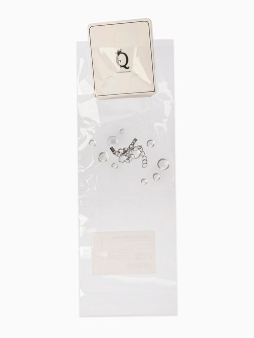 Колье на леске «Капля росы», белый в серебре