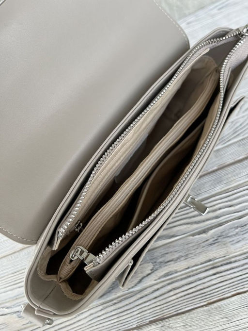 Женская кожаная сумка через плечо 8219 Св.Серый - Sergio valentini фото 6