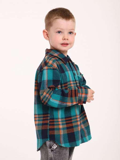 РБ015 Рубашка "Шерон" (зеленый; синий)