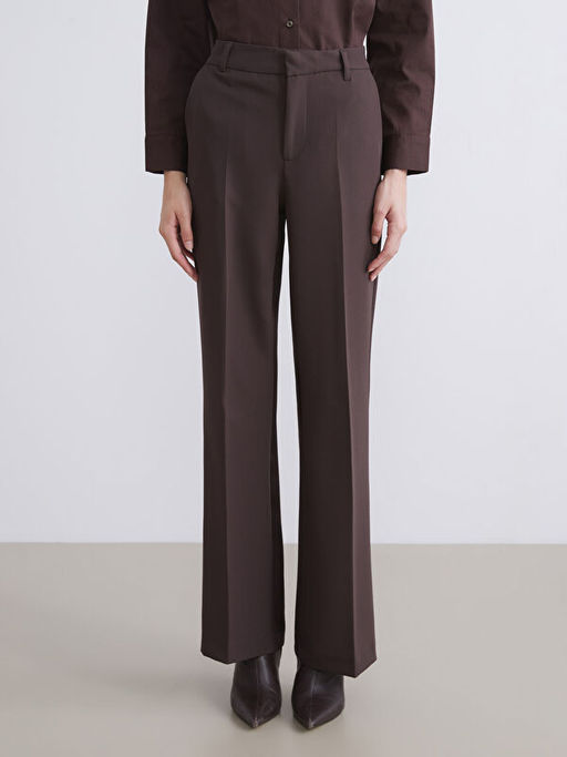 Standart Fit ?spanyol Pa?a Kad?n Pantolon