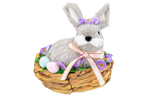 Пасхальное украшение 13*13*13 см "Кролик в гнезде"