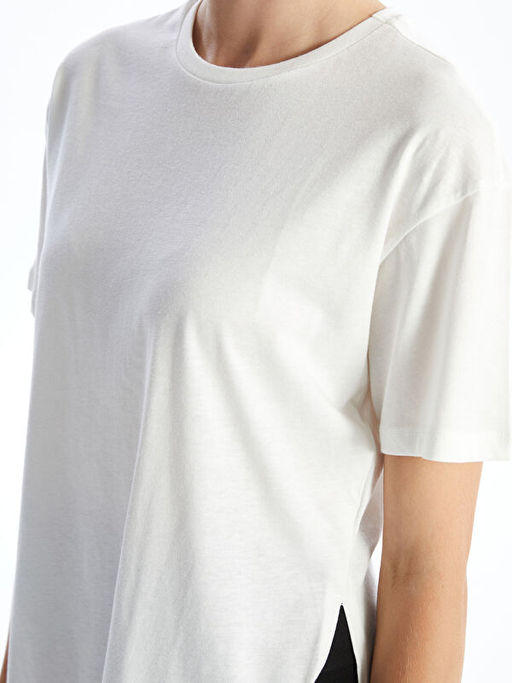 Bisiklet Yaka D?z K?sa Kollu Kad?n Spor Ti??rt