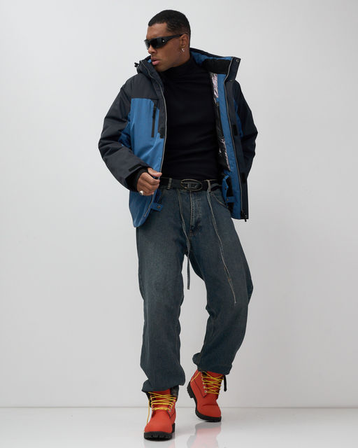 Горнолыжная куртка мужская зимняя синего цвета 7612S - Mtforce фото 10