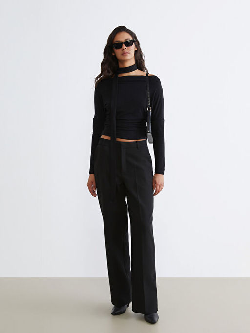 Standart Fit Geni? Pa?a Kad?n Pantolon