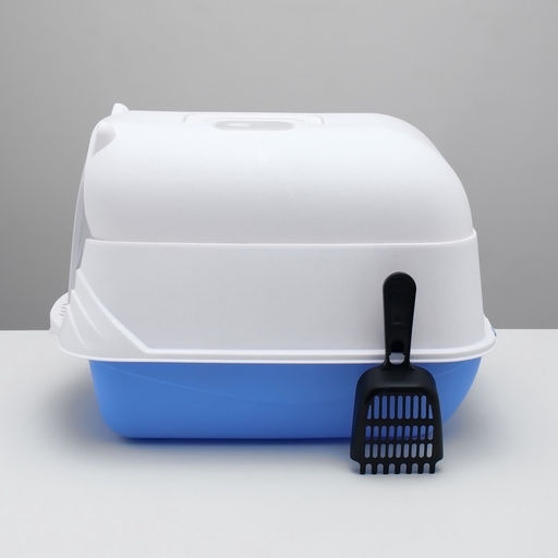 Туалет-домик, 35×50×35 см, пластик, голубой