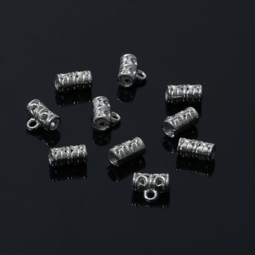 Держатель для кулона 1.1×1×0.6 см, (набор 10 шт.), цвет серебро