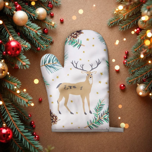 Варежка - прихватка «Доляна. Олени», 26×16 см