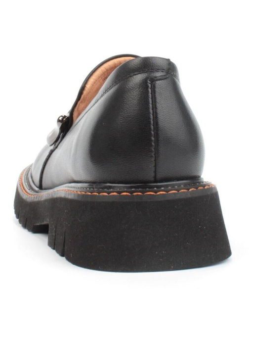 03-DYX02-4 BLACK Лоферы женские (натуральная кожа)