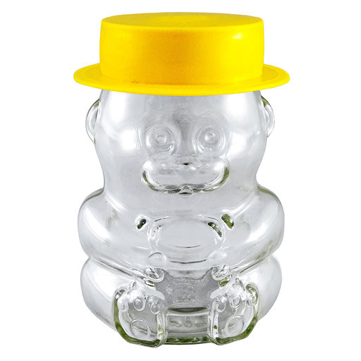 Цена за 2 шт. Банка для мёда 275 мл, "МИШКА" шляпа желтая 475-985