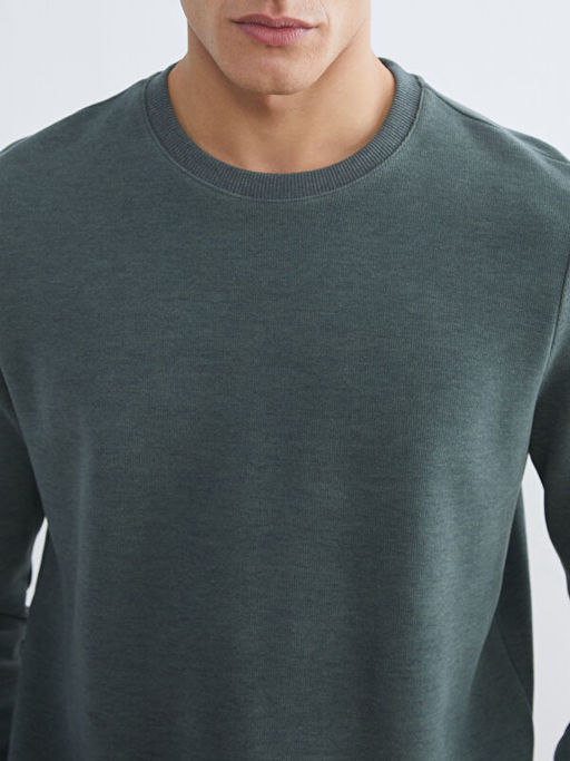 Bisiklet Yaka Erkek Sweatshirt