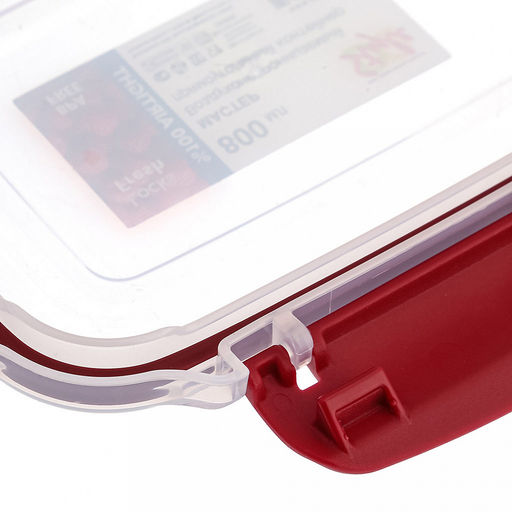 Контейнер для продуктов пластмассовый Мастер 0,8л, прямоугольный, с клипсами, воздухонепроницаемый (герметичный), съемный силиконовый уплотнитель, подходит для СВЧ, цвета микс (Россия) - Домашняя мода фото 9