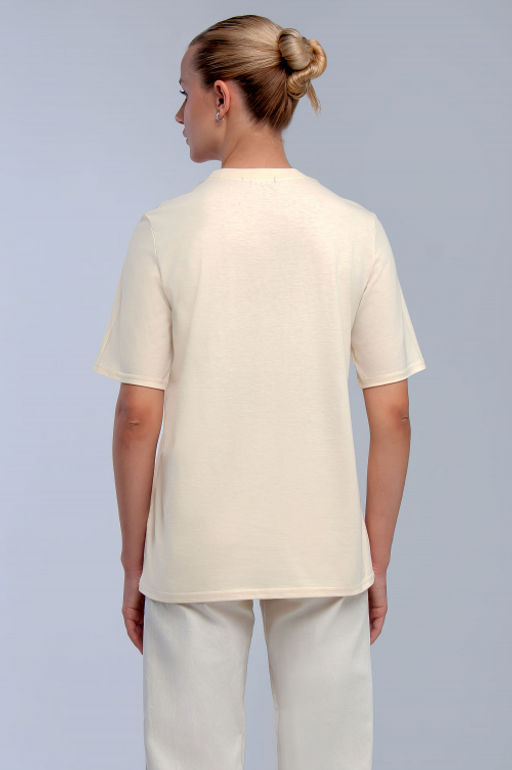 Арт. 31134 Футболка женская 44-52 (5 шт) Цвет:бежевый - Калинка фото 3