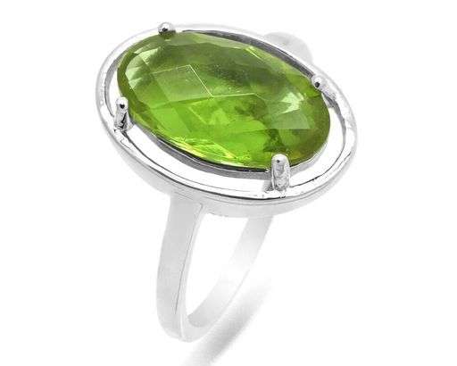 Кольцо из серебра султанит, Симона