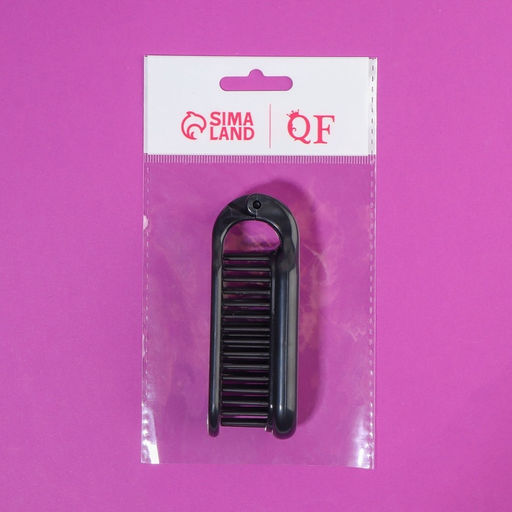 Расчёска массажная, складная, с зеркалом, 3×10 см, цвет чёрный