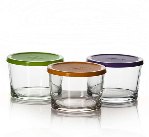 BASIC Набор банок малых с цвет. крыш., 3 шт, 220 мл арт. 98740 (1053993)