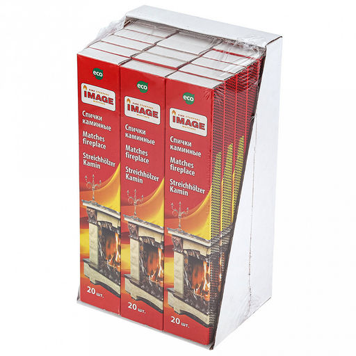 Спички каминные 20шт, 22х3,8х1,6см, длина спички 21см, удлиненные, Image (Россия) - Домашняя мода фото 2