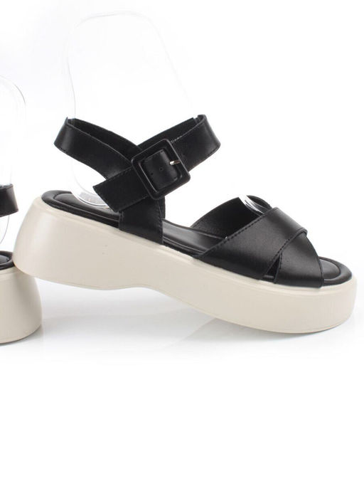 08-PEY256-2 BLACK Босоножки женские (натуральная кожа)