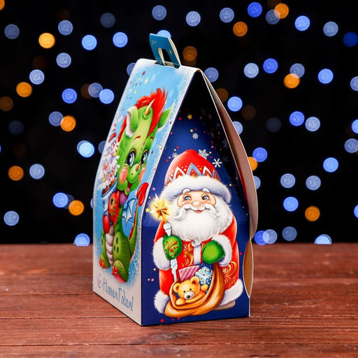 Цена за 5 шт. Подарочная коробка Домик дракоши 12 х 8,5 х 17,5 см - Simaland фото 4