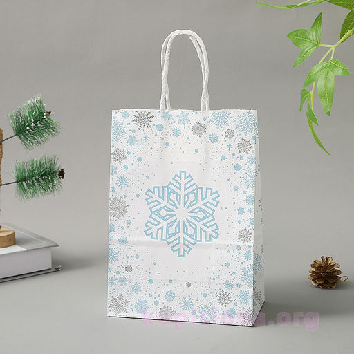 Подарочный пакет Снежинка маленький - Купи слона фото 3
