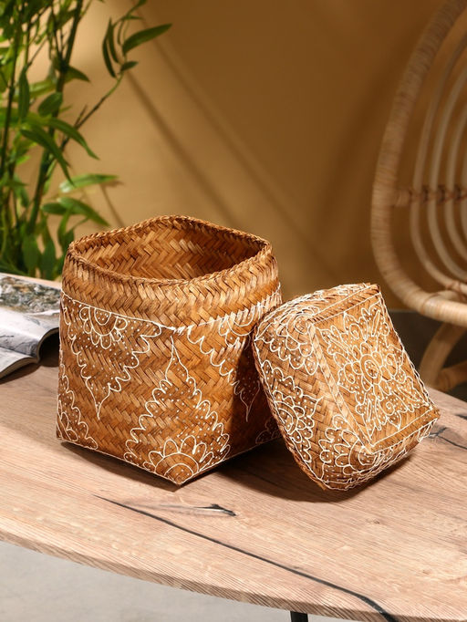 Корзинка плетёная «Марокко», 17×17×25 см