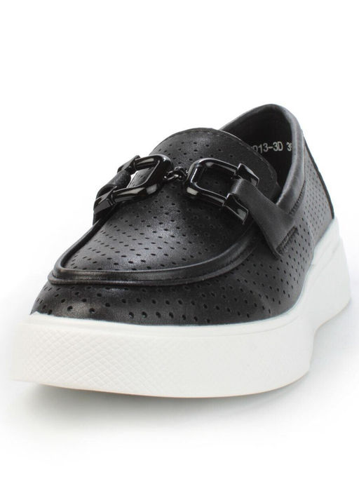 03-YD13-3D BLACK/WHITE Полуботинки женские (натуральная кожа)