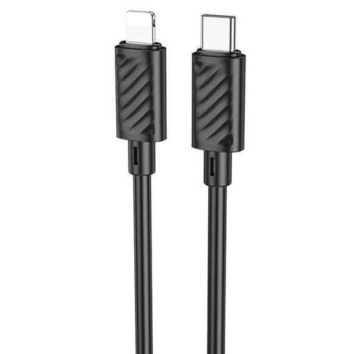 Кабель для Apple (8pin) - Type-C, 1 м, PD20W, "Gratified", силиконовый, 2.4А (X88, 6931474783288) "HOCO", черный