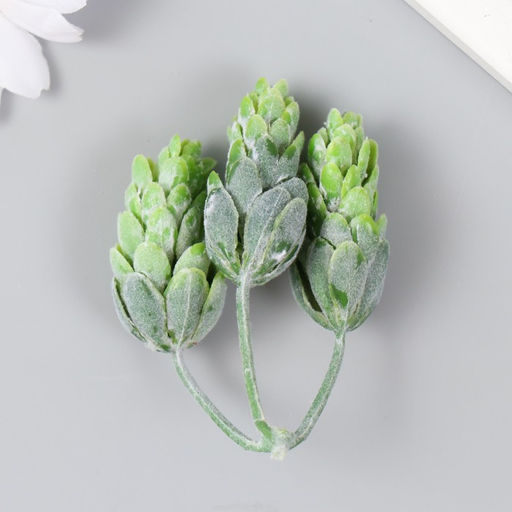 Цена за 5 шт. Искусственное растение для создания флорариума "Тройная шишка" 7 см