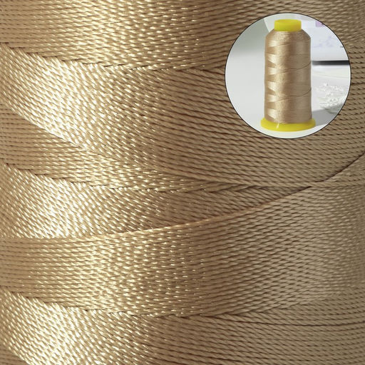 Нитки обувные, 500D/3, 600 м, бежевые