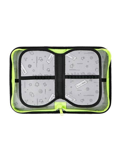 Пенал школьный, 3 секции, 14×21×4 см «Тачка желтая»