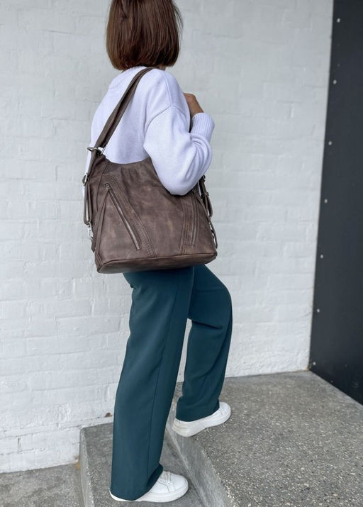 Женская сумка-рюкзак из эко кожи 9902 Кофе - Kenguluna фото 2