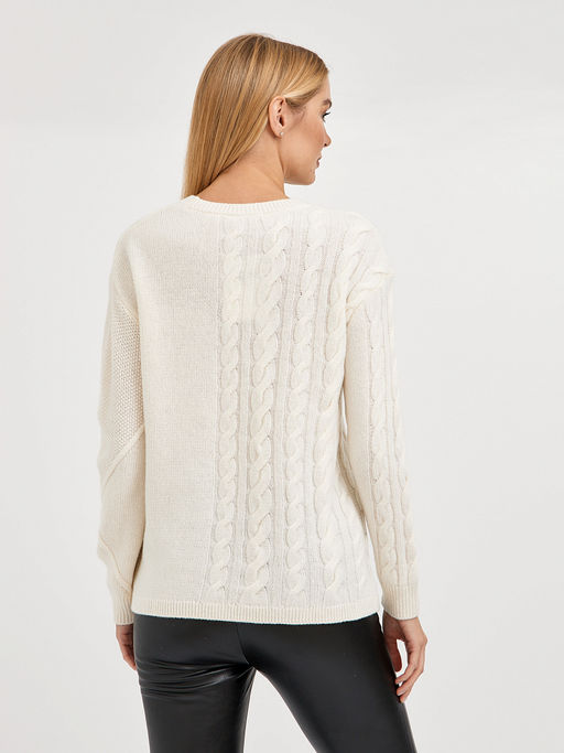 джемпер женский со спущенной линией плеча и с косами - Glenfield фото 4