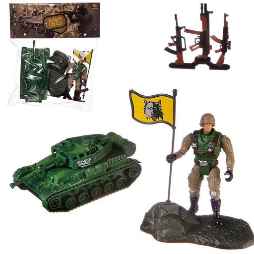Игровой набор Abtoys Боевая сила Танк, фигурка солдата, аксессуары, в пакете  фото 3