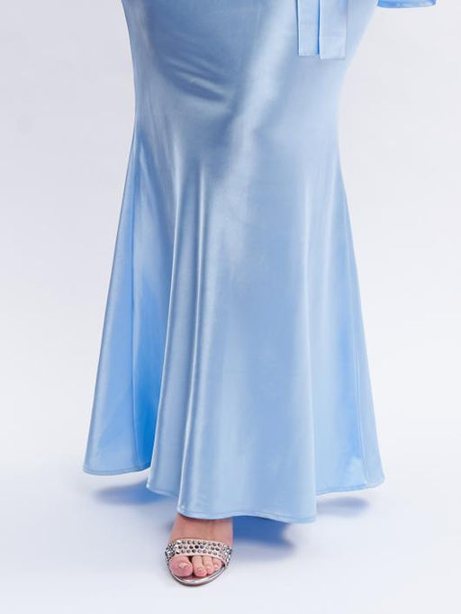 Атласная юбка TUB20637BLU15 - Артесса фото 4