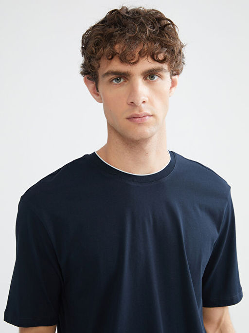 Bisiklet Yaka Penye Erkek Ti??rt