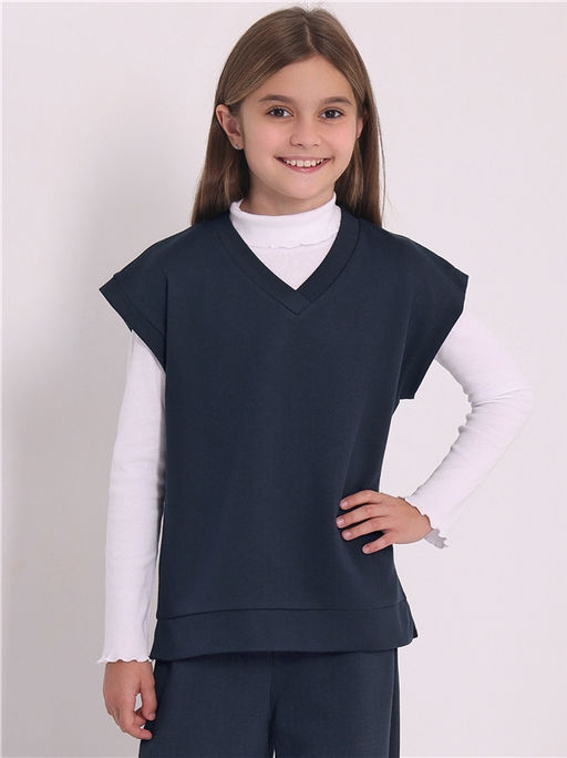 Жилет детский Апрель жаккард черный  фото 2