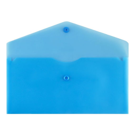 Цена за 10 шт. Папка-конверт на кнопке travel, 150 мкм, Calligrata Standard, прозрачная, синяя