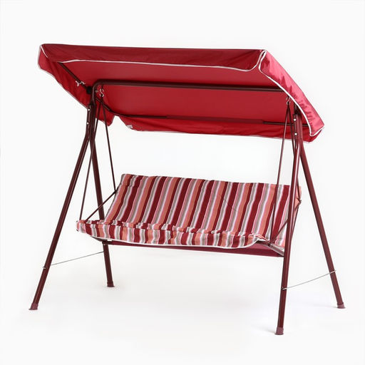 Качели садовые «Адлер», 175×120×150 см, металл, 2-местные, красные