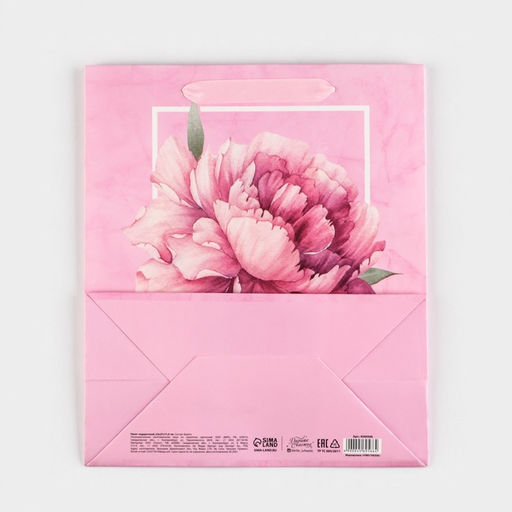 Цена за 2 шт. Пакет подарочный ламинированный, упаковка, «Пион», ML 23 х 27 х 11.5 см