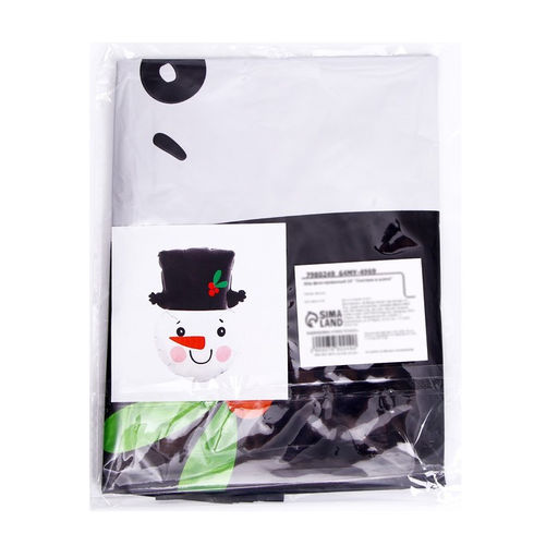 Воздушный шар фольгированный 24" «Снеговик в шляпе»